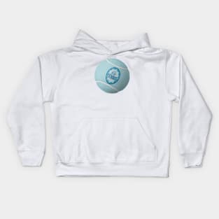 Let's Play Tennis Blue Balls Kids Hoodie